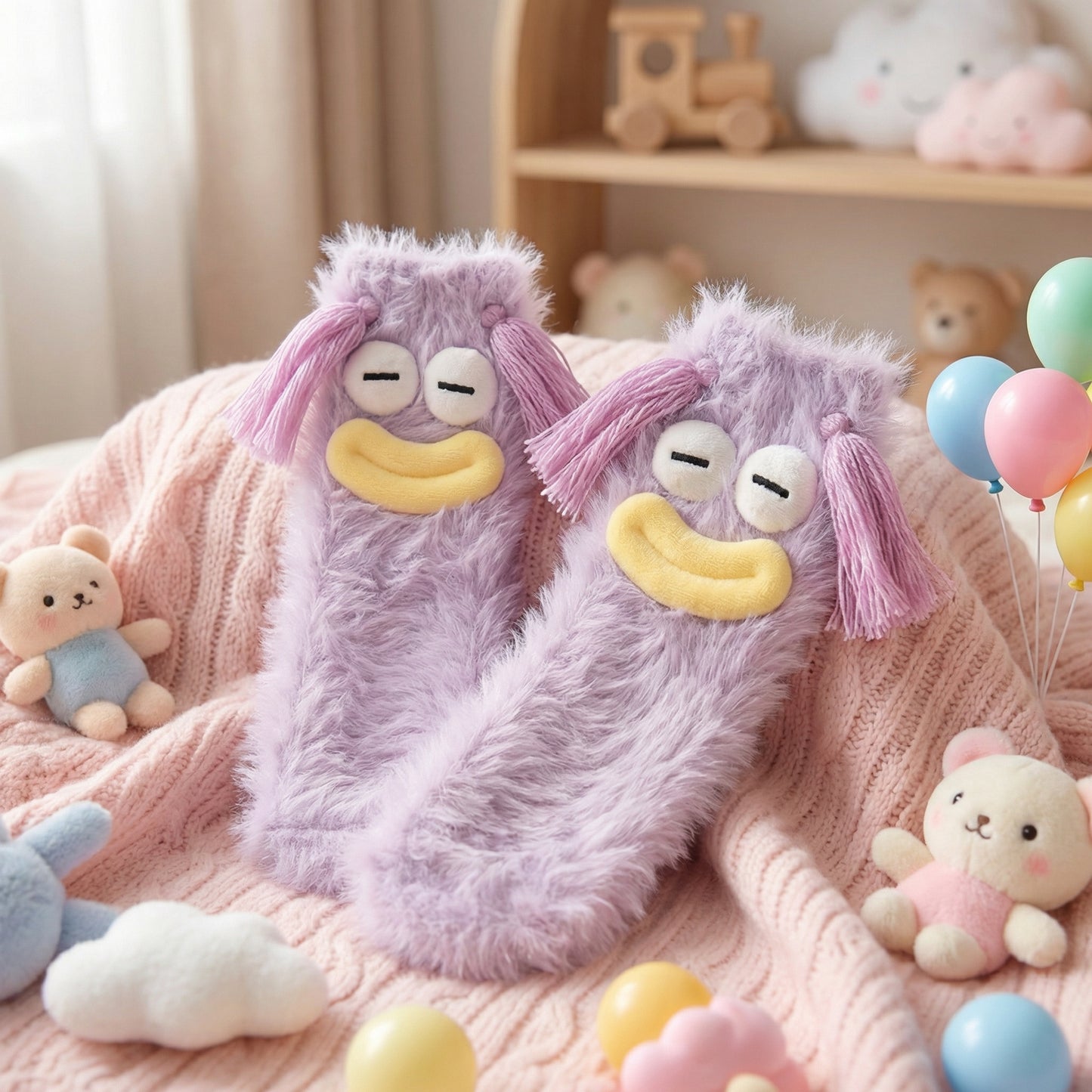 Googly Eye Fuzzy Socks