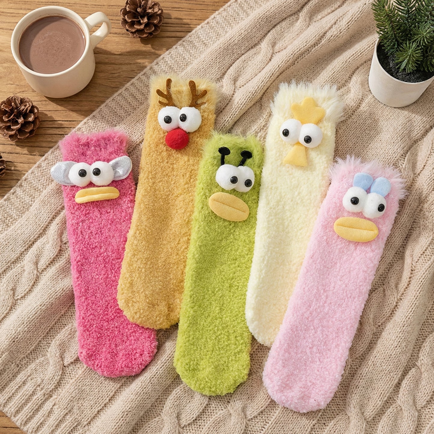 Googly Eye Cartoon Socks