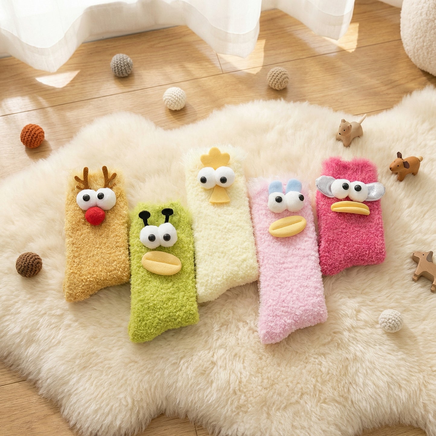 Googly Eye Cartoon Socks