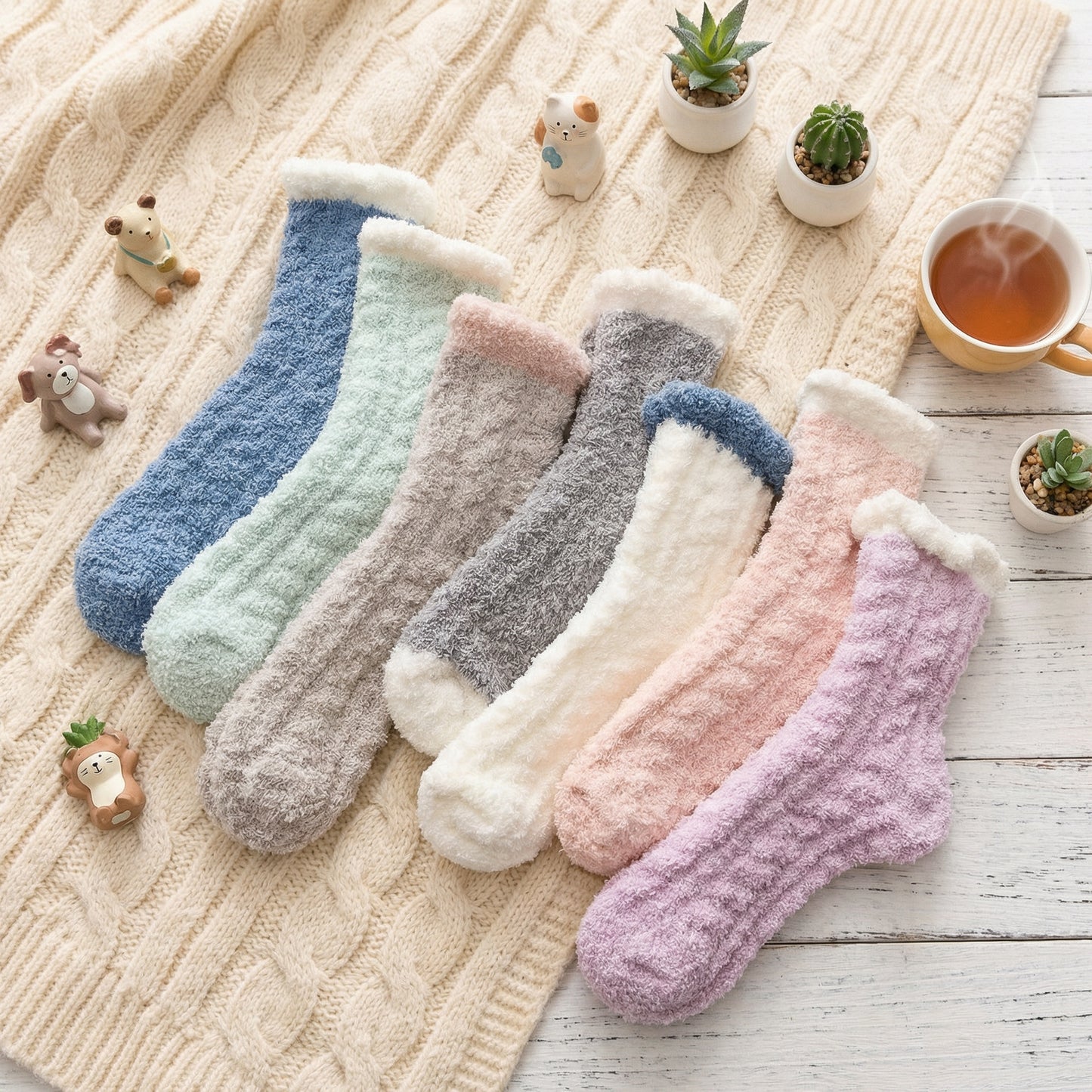 Japanese Fleece Cuff Socks
